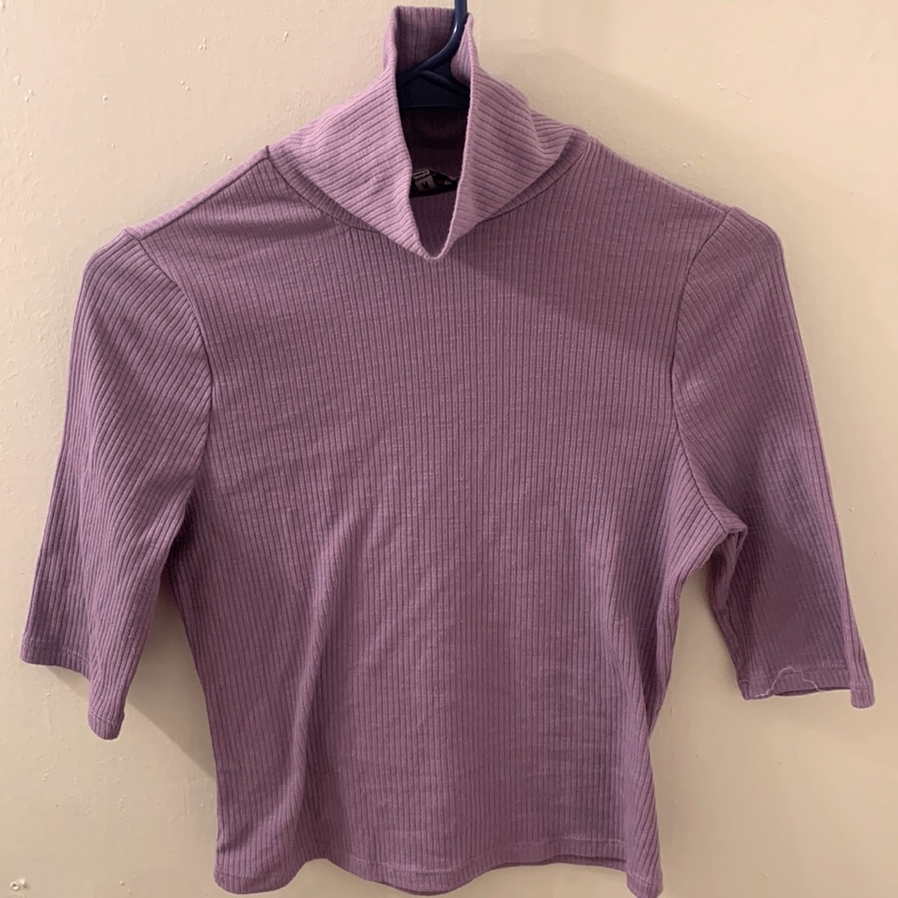 Purple turtle neck